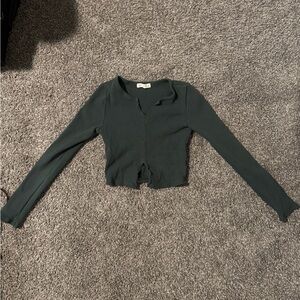 GREEN LONG SLEEVE TOP